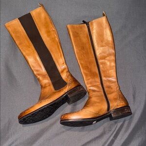 $565 Vibram Sarah Women's Tan Leather Boots size 6 (36)